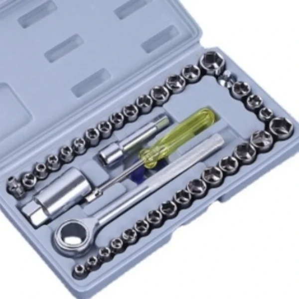 Kit Jogo De Chave De Catraca Reversível Com Soquetes - 40 Peças + Maleta Equipa Tools, Kit Chave De Fenda - Imagem 2