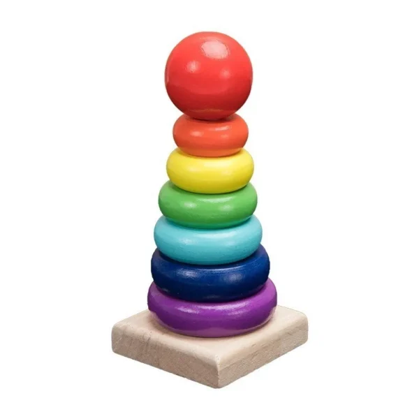 Torre Colorida Montessori Brinquedos Educativos Bebê Infantil Criança - Imagem 2