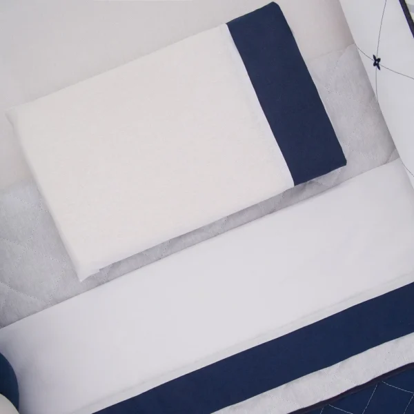 Kit Para Berço Padrão Americano Elefante Azul Marinho 10 Peças - Imagem 5