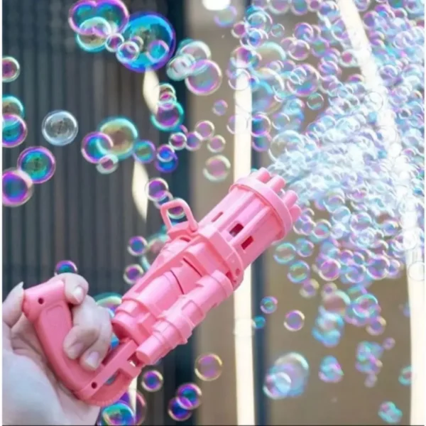 Brinquedos Máquina Automática Infantil gatling De Bolhas De sabão Com Refil de Bolha De Sabão Barato - Imagem 3