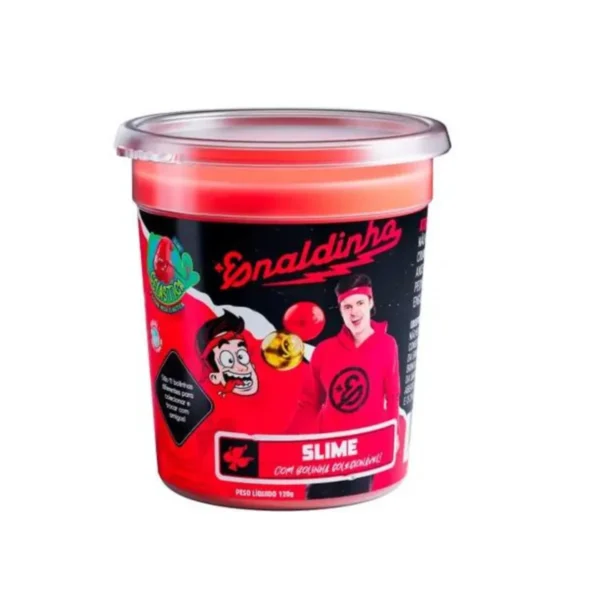 Kit com 6 Slime Gelastica Enaldinho Youtuber Com Bolinha Surpresa Cores Aleatórias ToysLab' - Imagem 3