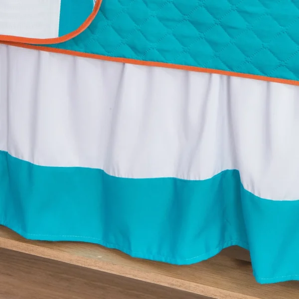 Kit Para Berço Padrão Americano Raposa Azul Turquesa 10 Peças - Imagem 6