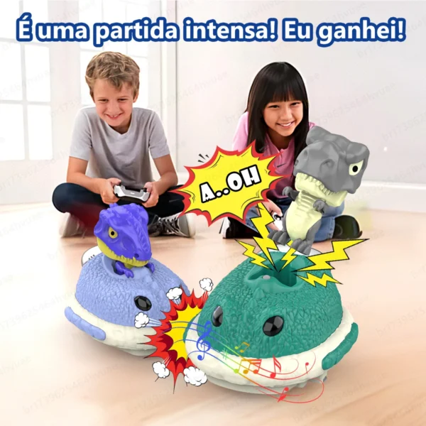 Controle remoto Dinosaur Bumper Car, RC Crash Cars com luz e música, salto automático quando colisão, presente para crianças, 2pcs - Imagem 5