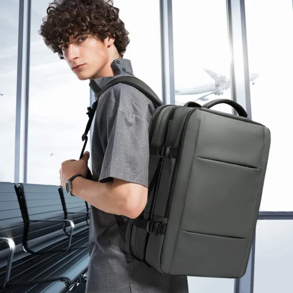 Mochila multifuncional de grande capacidade para laptop, carregamento USB, mochilas de escola de informática, bolsa impermeável - Imagem 2