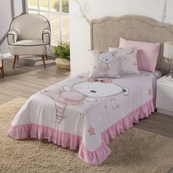 Kit Colcha Cobre Leito Solteiro 04 peças Infantil Menino Menina - Imagem 6