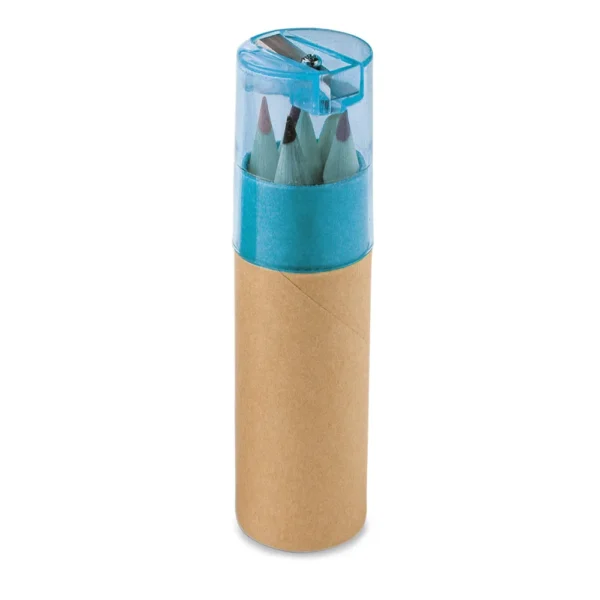 Kit com 6 Lápis de Cor com Apontador Kraft Escola Colorir - Imagem 4