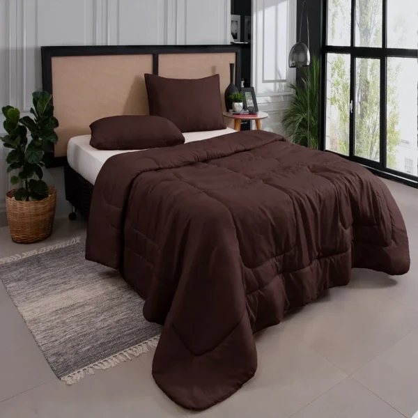 Kit Edredom 3 Peças Margarida Roupa De Cama Dupla Face Tecido Levinho - Imagem 4