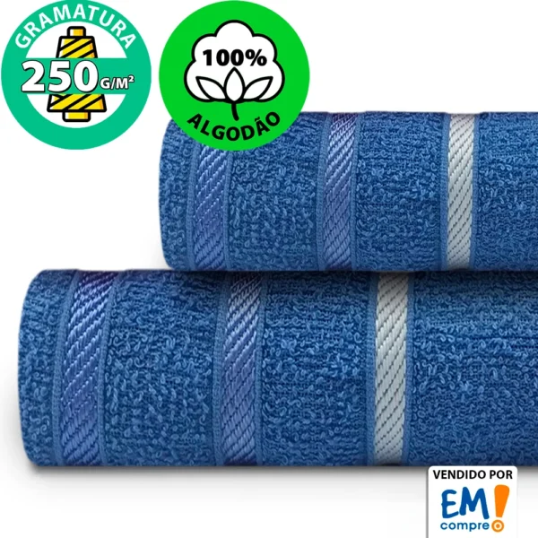 Jogo De Toalhas 2 Peças - Banho + Rosto Marcotex 100 Algodão - Imagem 6