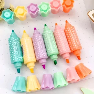 Kit com 6 Canetas Marca Texto fofos - Bala