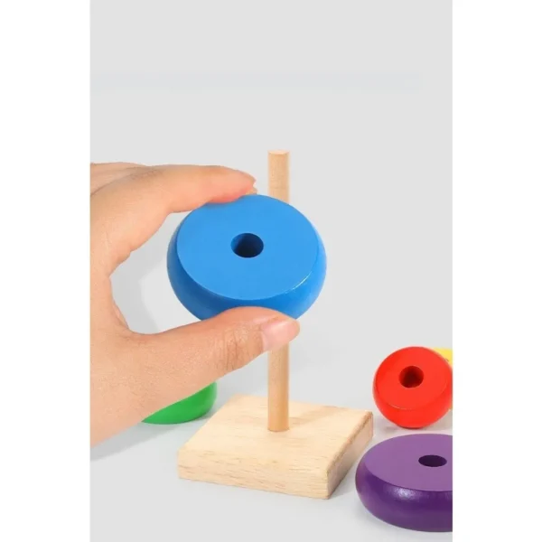 Torre Colorida Montessori Brinquedos Educativos Bebê Infantil Criança - Imagem 5