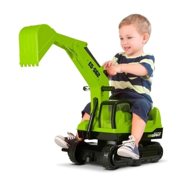Trator Escavadeira Gigante Infantil Mini Veículo Trator Giant Escavator Roma Brinquedos - Imagem 6