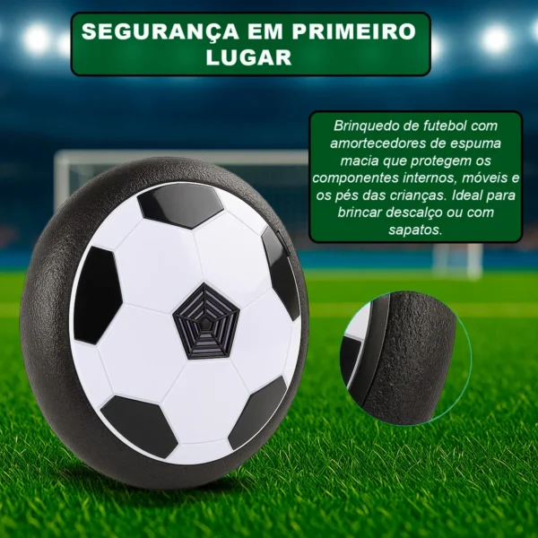 Bola De Futebol Flutuante Com Led Para Pisos Lisos Brinquedo Seguro - Imagem 6