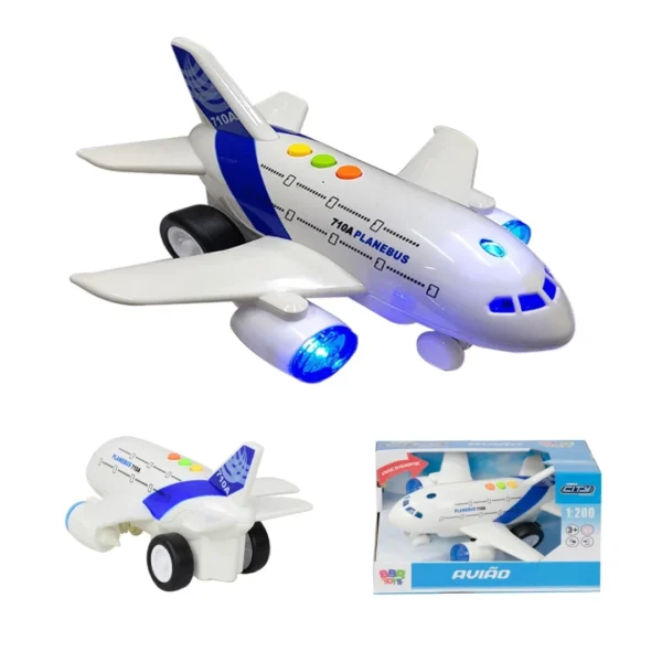 Avião Com Luzes E Sons Mega City - Bbr Toys - Imagem 2