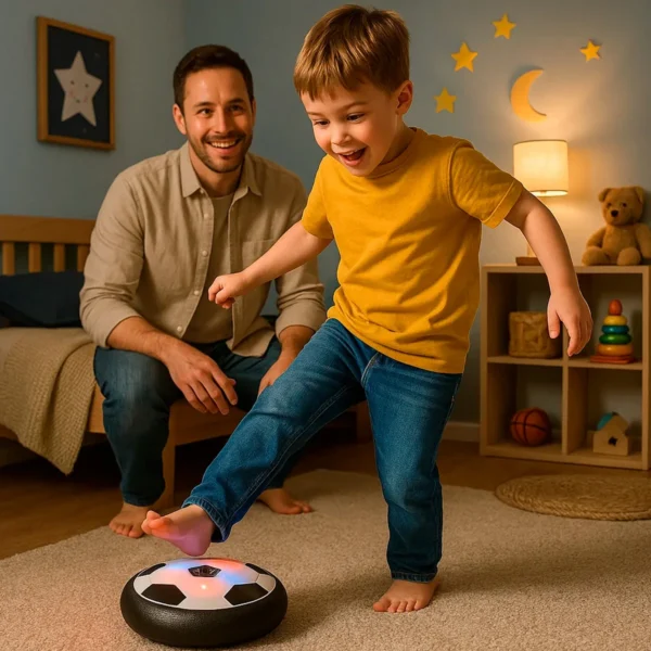 Bola De Futebol Flutuante Com Led Para Pisos Lisos Brinquedo Seguro - Imagem 2