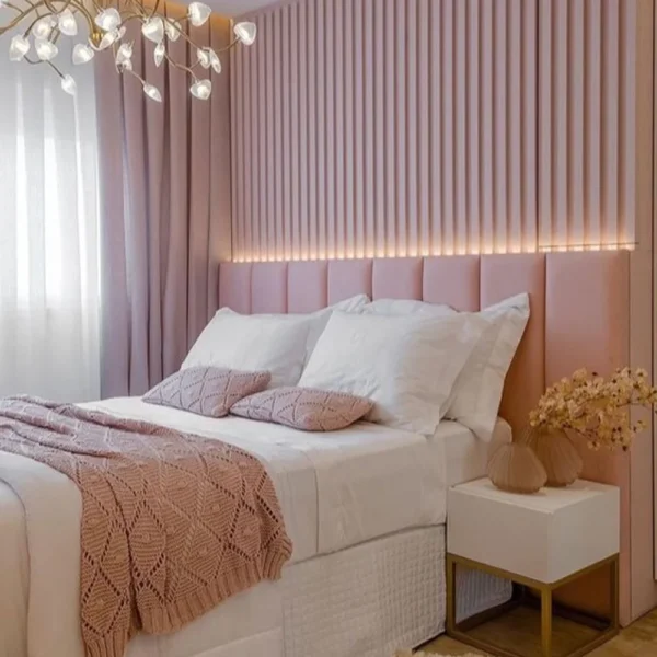Kit 7 Cabeceiras Modulares Estofada Autocolante Para Cama De Casal - Imagem 2