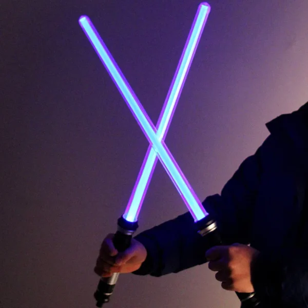 2 pçs star wars brinquedo laser sabre de luz cosplay - Imagem 6