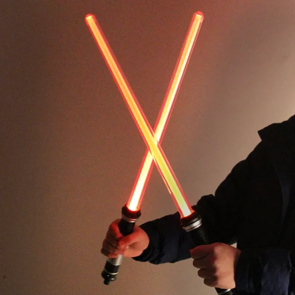 2 pçs star wars brinquedo laser sabre de luz cosplay