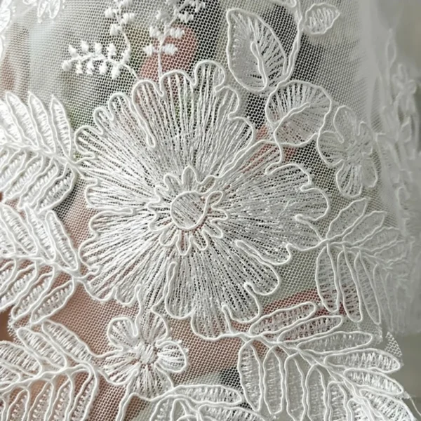 Toalha De Mesa De Bordado De Flor De Tecido De Laço Europeu - Imagem 3
