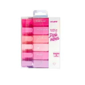 Marca Texto 6 Cores Pink Vibes