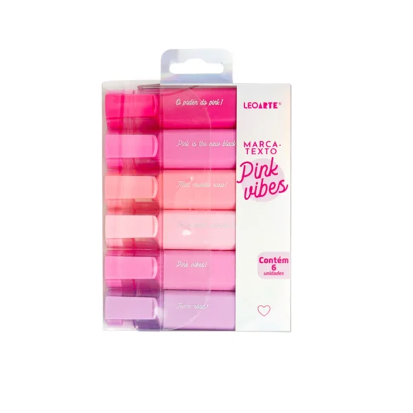 Marca Texto 6 Cores Pink Vibes