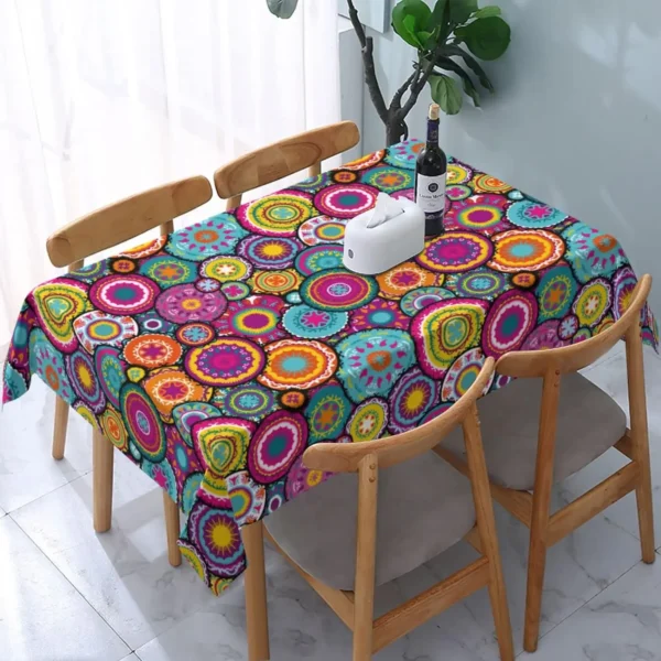 Folhas havaianas tropicais turquesa padrão de folhas toalhas de mesa verão lavável - Imagem 2