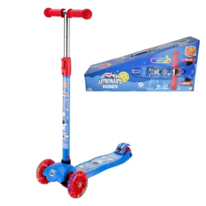 Patinete Astronauta Radical Trinete 3 Rodas Infantil com Luzes Led DM Toys