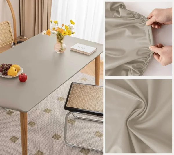 1 pc cor sólida pacote completo toalha de mesa à prova de água - Imagem 6