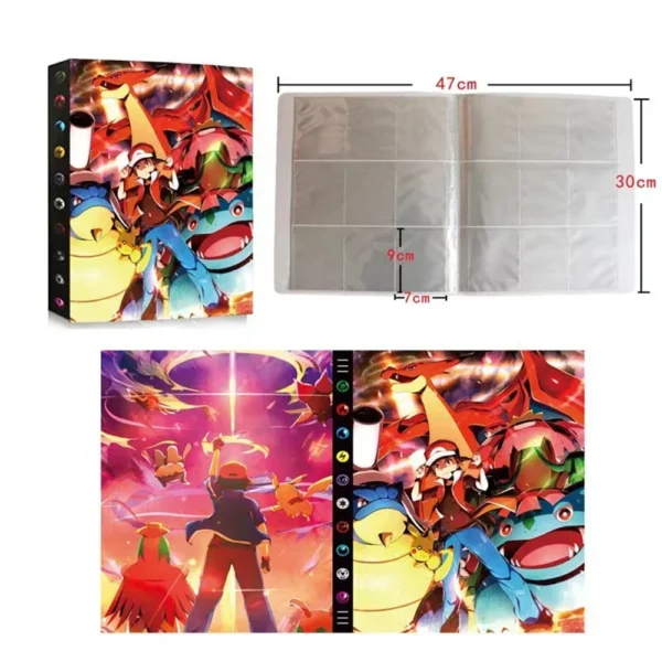 Álbum de desenhos animados 432/240 pçs cartão livro protetor gengar charmander - Imagem 18