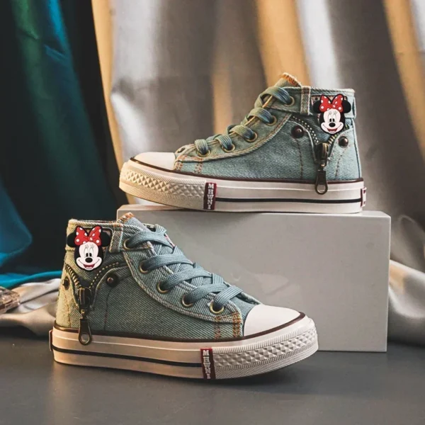 Disney mickey mouse lona sapatos casuais crianças meninos - Imagem 5