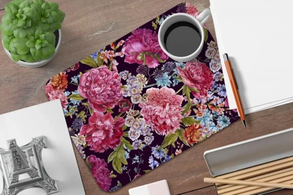 Mármore azul e ouro flores placemat para a mesa de cozinha tapete acessórios de decoração de cozinha placemats para mesa - Imagem 3