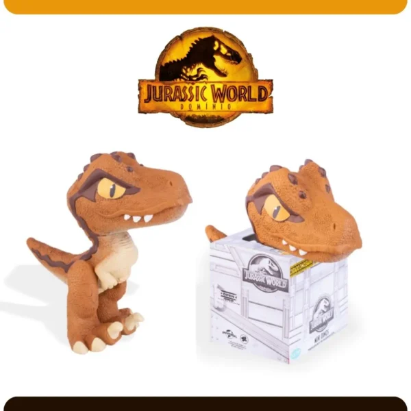Boneco Dinossauro Mini Echo Jurassic World Laranja Pequeno Criança Brinquedo Membros Articulados - Imagem 5