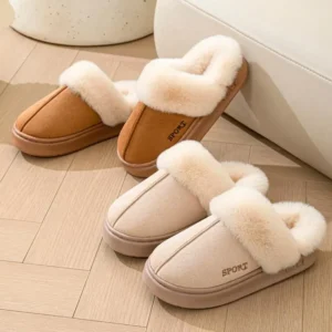 Casual chinelos macios casa feminina inverno de pelúcia
