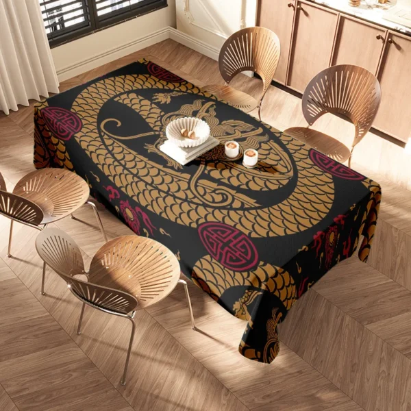 Toalha de mesa com estampa de peixe dourado - Imagem 2