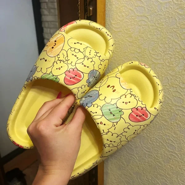 chinelos indoor ao ar livre sandálias de praia plataforma grossa verão eva não deslizamento flip flops - Imagem 5