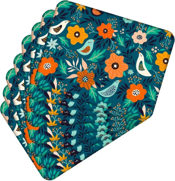 Mármore azul e ouro flores placemat para a mesa de cozinha tapete acessórios de decoração de cozinha placemats para mesa - Imagem 6