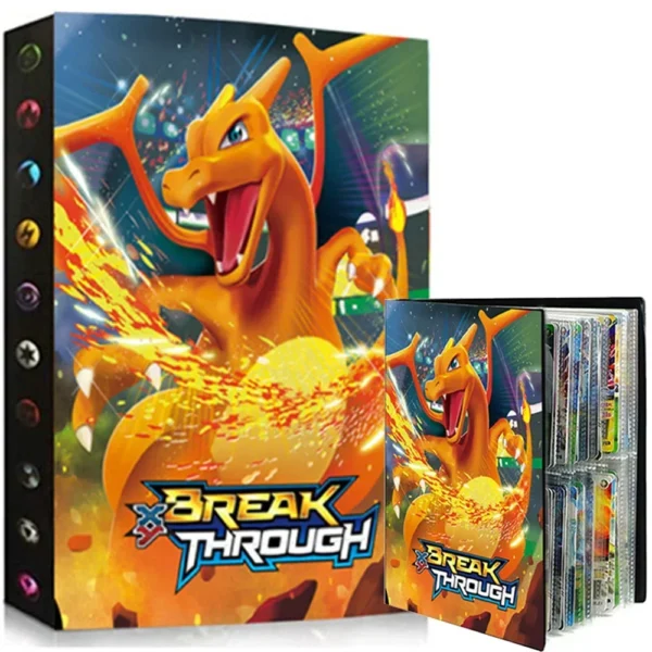 Álbum de desenhos animados 432/240 pçs cartão livro protetor gengar charmander - Imagem 8