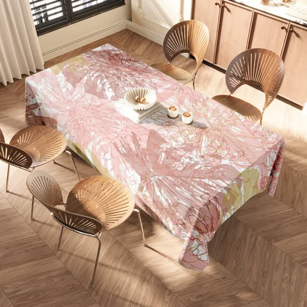 Toalha de mesa impressa abstrata moderna, decoração de sala de jantar - Imagem 2
