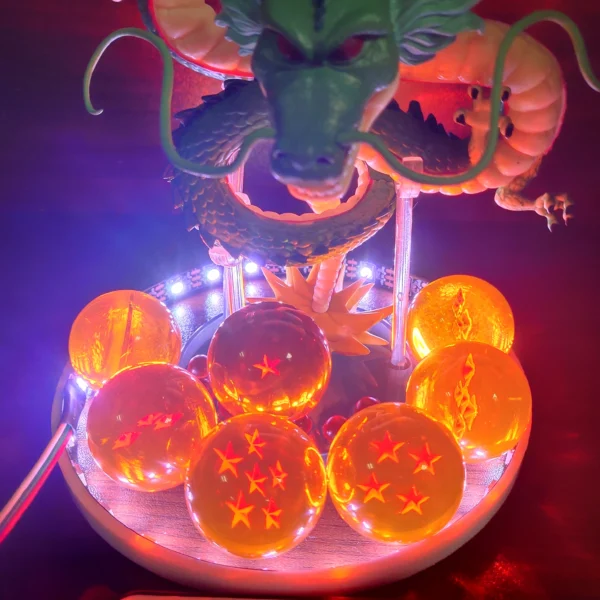 Dragon ball z shenron anime figuras de ação super saiyan brinquedos bolas de cristal controle remoto shenlong pvc dbz crianças presente coleção - Imagem 4