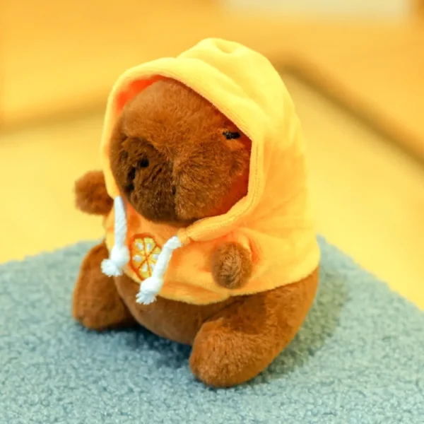 Bonito capivara brinquedo de pelúcia com capuz - Imagem 4