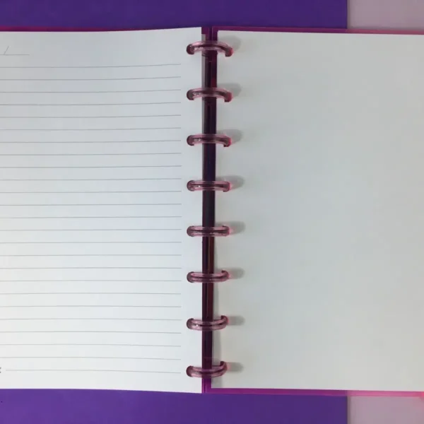 Caderno Disco Sistema Inteligente Buble A5 Rosa - Imagem 4