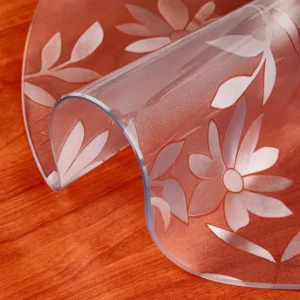 PVC Rodada Toalha De Mesa Transparente, Impermeável