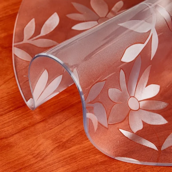 PVC Rodada Toalha De Mesa Transparente, Impermeável
