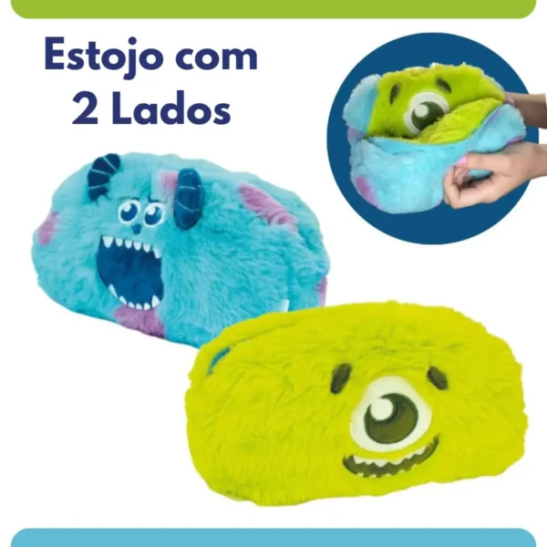 Kit Pelúcia Monstros S.A Disney Estojo e Organizador de Mesa - Imagem 3