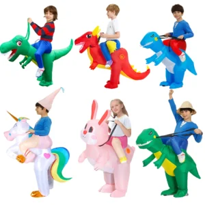 Crianças criança dinossauro unicórnio traje inflável