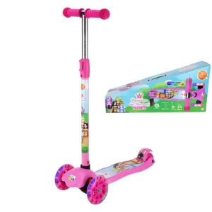 Patinete Piquenique das Princesas Radical 3 Rodas Infantil com Luz Led DM Toys