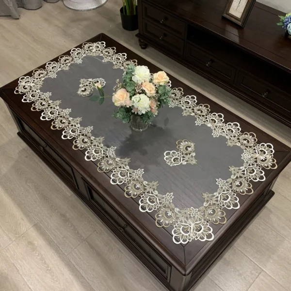 Toalha de mesa retangular europeia bordada - Imagem 4