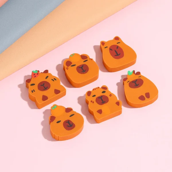 10 pçs/lote animal dos desenhos animados lápis borracha criativo - Imagem 2