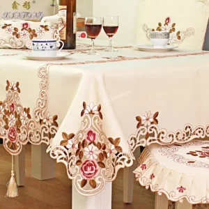 Toalha de mesa para mesa europa jardim elegante bordado