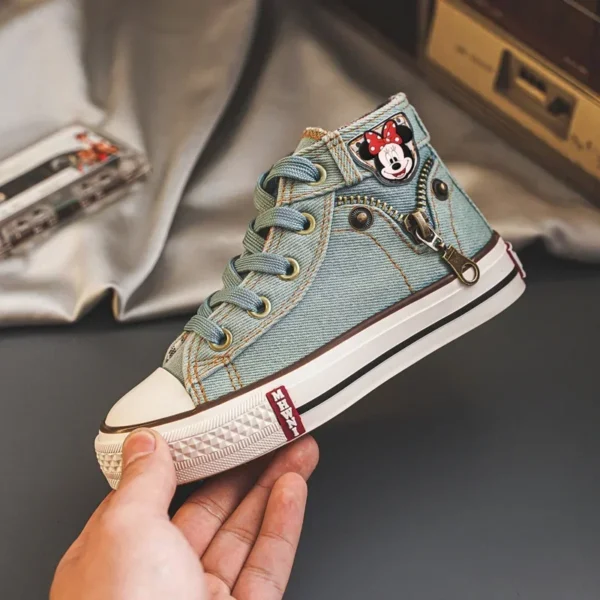 Disney mickey mouse lona sapatos casuais crianças meninos - Imagem 4