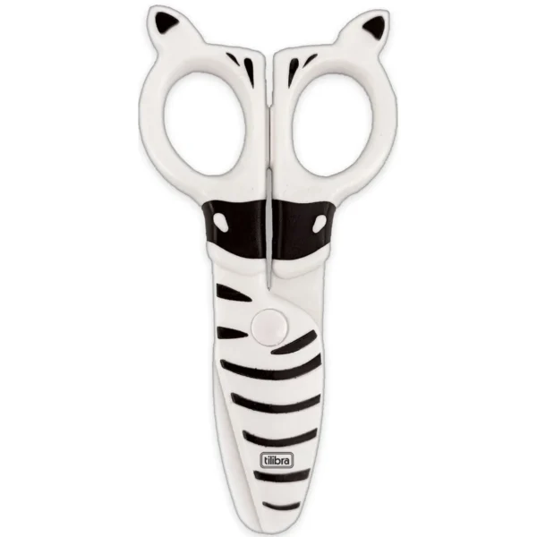Tesoura Escolar Plastica Zoo Zebra Tilibra - Imagem 2